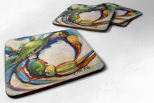 Load image into Gallery viewer, #21 Crab Coasters - Set of 4 Lightweight Foam, Absorbent Drink Coasters JMK1254FC