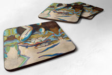 Load image into Gallery viewer, Three Big Claw Crab Coasters - Set of 4 Lightweight Foam, Absorbent Drink Coasters JMK1257FC