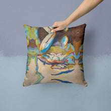 Load image into Gallery viewer, Three Big Claw Crab Canvas Throw Pillow - 14x14 Decorative Pillow – Art for Your Home &amp; Patio JMK1257PW1414