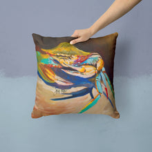 Load image into Gallery viewer, Crab to Claw UP Crab Canvas Throw Pillow - 14x14 Decorative Pillow – Art for Your Home &amp; Patio JMK1258PW1414