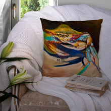 Load image into Gallery viewer, Crab to Claw UP Crab Canvas Throw Pillow - 14x14 Decorative Pillow – Art for Your Home &amp; Patio JMK1258PW1414