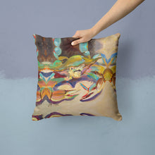 Load image into Gallery viewer, Crab tailfin Crab Canvas Throw Pillow - 14x14 Decorative Pillow – Art for Your Home &amp; Patio JMK1259PW1414