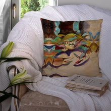 Load image into Gallery viewer, Crab tailfin Crab Canvas Throw Pillow - 14x14 Decorative Pillow – Art for Your Home &amp; Patio JMK1259PW1414