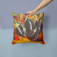 Load image into Gallery viewer, Eggplant Canvas Throw Pillow - 14x14 Decorative Pillow – Art for Your Home &amp; Patio JMK1260PW1414