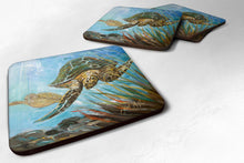 Load image into Gallery viewer, Loggerhead Sea Turtle Coasters - Set of 4 Lightweight Foam, Absorbent Drink Coasters JMK1261FC