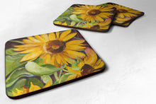 Load image into Gallery viewer, Sunflowers Coasters - Set of 4 Lightweight Foam, Absorbent Drink Coasters JMK1265FC