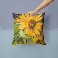 Load image into Gallery viewer, Sunflowers Canvas Throw Pillow - 14x14 Decorative Pillow – Art for Your Home &amp; Patio JMK1265PW1414