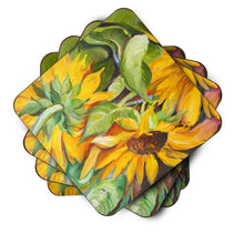 Load image into Gallery viewer, Sunflowers Coasters - Set of 4 Lightweight Foam, Absorbent Drink Coasters JMK1266FC