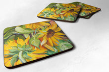 Load image into Gallery viewer, Sunflowers Coasters - Set of 4 Lightweight Foam, Absorbent Drink Coasters JMK1266FC
