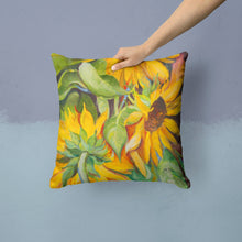 Load image into Gallery viewer, Sunflowers Canvas Throw Pillow - 14x14 Decorative Pillow – Art for Your Home &amp; Patio JMK1266PW1414