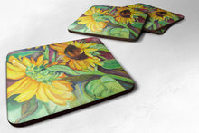 Load image into Gallery viewer, Sunflowers Coasters - Set of 4 Lightweight Foam, Absorbent Drink Coasters JMK1267FC