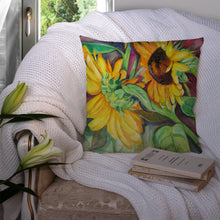 Load image into Gallery viewer, Sunflowers Canvas Throw Pillow - 14x14 Decorative Pillow – Art for Your Home &amp; Patio JMK1267PW1414