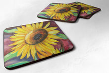 Load image into Gallery viewer, Sunflowers Coasters - Set of 4 Lightweight Foam, Absorbent Drink Coasters JMK1268FC