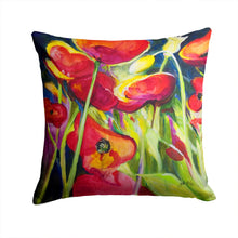 Load image into Gallery viewer, Poppies Canvas Throw Pillow - 14x14 Decorative Pillow – Art for Your Home &amp; Patio JMK1269PW1414