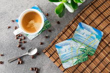 Load image into Gallery viewer, Sea Oats Coasters - Set of 4 Lightweight Foam, Absorbent Drink Coasters JMK1271FC