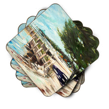 Load image into Gallery viewer, At the Pier Sailboats Coasters - Set of 4 Lightweight Foam, Absorbent Drink Coasters JMK1273FC