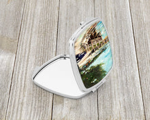 Load image into Gallery viewer, At the Pier Sailboats Compact Mirror – Stylish Purse Mirror with Artistic Covers JMK1273SCM