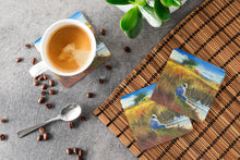 Load image into Gallery viewer, Fishing on the bank Coasters - Set of 4 Lightweight Foam, Absorbent Drink Coasters JMK1274FC