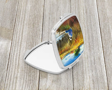 Load image into Gallery viewer, Fishing on the bank Compact Mirror – Stylish Purse Mirror with Artistic Covers JMK1274SCM