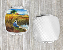 Load image into Gallery viewer, Fishing on the bank Compact Mirror – Stylish Purse Mirror with Artistic Covers JMK1274SCM