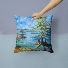 Load image into Gallery viewer, Life on the Causeway Canvas Throw Pillow - 14x14 Decorative Pillow – Art for Your Home &amp; Patio JMK1275PW1414