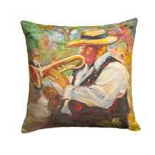 Load image into Gallery viewer, Jazz Trumpet Canvas Throw Pillow - 14x14 Decorative Pillow – Art for Your Home &amp; Patio JMK1276PW1414