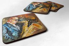 Load image into Gallery viewer, Jazz Sazophone Coasters - Set of 4 Lightweight Foam, Absorbent Drink Coasters JMK1277FC