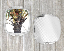 Load image into Gallery viewer, Coconut Tree Top Compact Mirror – Stylish Purse Mirror with Artistic Covers JMK1279SCM