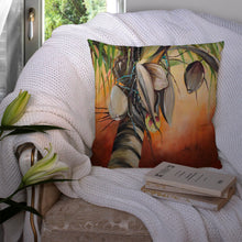 Load image into Gallery viewer, Orange Coconut Tree Canvas Throw Pillow - 14x14 Decorative Pillow – Art for Your Home &amp; Patio JMK1280PW1414