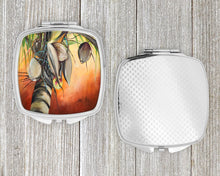 Load image into Gallery viewer, Orange Coconut Tree Compact Mirror – Stylish Purse Mirror with Artistic Covers JMK1280SCM