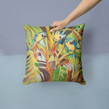 Load image into Gallery viewer, Parrots Canvas Throw Pillow - 14x14 Decorative Pillow – Art for Your Home &amp; Patio JMK1281PW1414