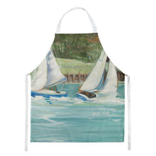 Load image into Gallery viewer, Boats on the Bay Sailboats Apron – Artist-Designed Kitchen, BBQ &amp; Craft Apron JMK1291APRON