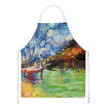 Load image into Gallery viewer, Boat Starlight Sailboats Apron – Artist-Designed Kitchen, BBQ &amp; Craft Apron JMK1292APRON