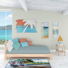 Load image into Gallery viewer, Shrimp Boats Miss Jeanie Floor Runner Mats – 28x58 Indoor/Outdoor Rugs with Artistic Design | Made in the USA JMK1320HRM2858