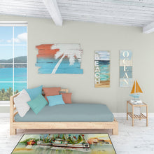 Load image into Gallery viewer, Shrimp Boats Ocean Springs Shrimper Floor Runner Mats – 28x58 Indoor/Outdoor Rugs with Artistic Design | Made in the USA JMK1321HRM2858