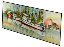 Load image into Gallery viewer, Shrimp Boats Ocean Springs Shrimper Floor Runner Mats – 28x58 Indoor/Outdoor Rugs with Artistic Design | Made in the USA JMK1321HRM2858