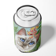 Load image into Gallery viewer, White Cat Saphire Eyes Can or Bottle Hugger JYJ0173CC