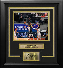 Load image into Gallery viewer, Ja Morant Slam Dunk Memphis Grizzlies 8" x 10" Framed Basketball Photo with Engraved Autograph