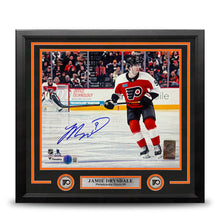 Load image into Gallery viewer, Jamie Drysdale in Action Philadelphia Flyers Autographed 16" x 20" Framed Hockey Photo