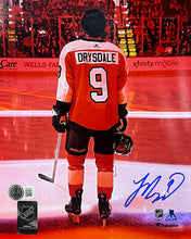 Load image into Gallery viewer, Jamie Drysdale Orange Spotlight Philadelphia Flyers Autographed 8" x 10" Hockey Photo