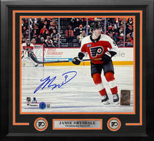 Load image into Gallery viewer, Jamie Drysdale in Action Philadelphia Flyers Autographed 11" x 14" Framed Hockey Photo