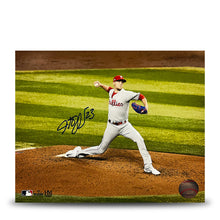 Load image into Gallery viewer, Jeff Hoffman Championship Action Philadelphia Phillies Autographed 11" x 14" Baseball Photo
