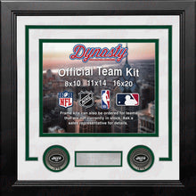 Load image into Gallery viewer, New York Jets Custom NFL Football 11x14 Picture Frame Kit (Multiple Colors)