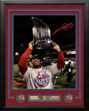 Load image into Gallery viewer, Jimmy Rollins 2008 World Series Trophy Autographed Philadelphia Phillies Framed Photo - PSA/DNA