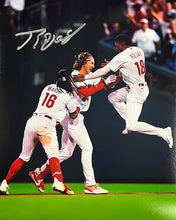 Load image into Gallery viewer, Johan Rojas Celebration Philadelphia Phillies Autographed 8" x 10" Baseball Photo