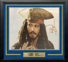Load image into Gallery viewer, Johnny Depp Autographed Pirates of the Caribbean 11" x 14" Framed Studio Photo