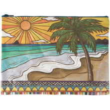 Load image into Gallery viewer, Jumbo Pouch Beach Days Zipper Folder | Double-sided Organizer Pouch | 14.25" x 10"