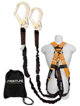 Load image into Gallery viewer, Frontline K100-62R Combat Compliance Kit - Harness, 6' Double Rebar Hook Leg Lanyard and Drawstring Bag