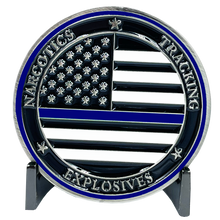 Load image into Gallery viewer, EL3-004 K9 Police Officer Narcotics Tracking Explosives Thin Blue Line LAPD ATF DEA ICE HSI NYPD FBI