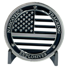 Load image into Gallery viewer, EL4-004 K9 Correctional Officer CO Corrections Police Narcotics Tracking Explosives Thin Gray Line jail prison